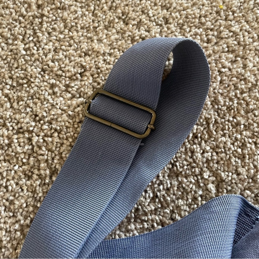 Dharma Love Life’s a Beach Blue Canvas Messenger Book Bag Crossbody Ocean Relax - Picture 6 of 16